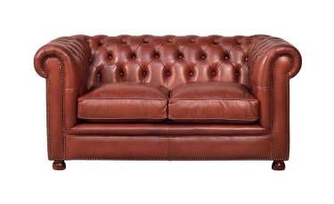 Chesterfield-Sofa rotbraun