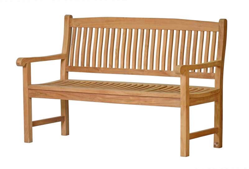 2671 Gartenbank Gartenmöbel Sitzbank 2-Sitzer aus massiven Teak Holz 130 cm 